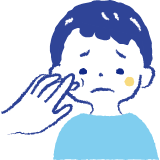 皮膚に弾力性がない