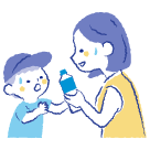 水分摂取のペースは大人に左右される（自分で調整できない）