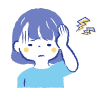 頭が痛い様子