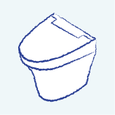 蓋を閉じたトイレ